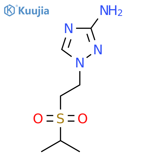 1-[2-(propane-2-sulfonyl)ethyl]-1H-1,2,4-triazol-3-amine structure