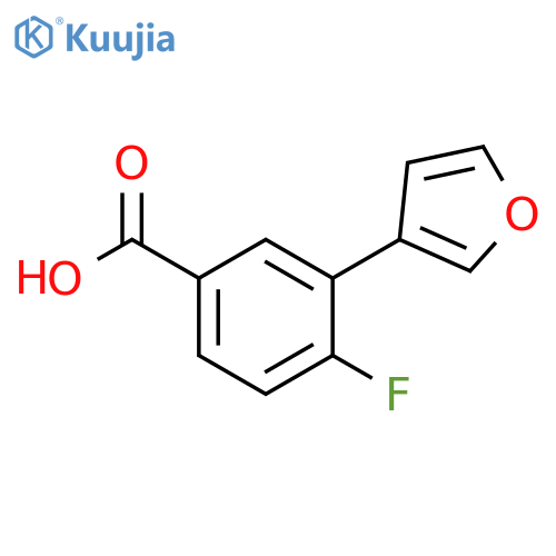 4-fluoro-3-(furan-3-yl)benzoic acid structure