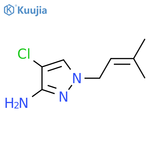 4-Chloro-1-(3-methylbut-2-en-1-yl)-1H-pyrazol-3-amine structure