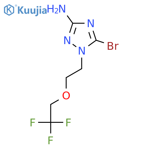 5-bromo-1-[2-(2,2,2-trifluoroethoxy)ethyl]-1H-1,2,4-triazol-3-amine structure