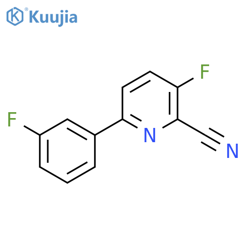 3-Fluoro-6-(3-fluorophenyl)picolinonitrile structure