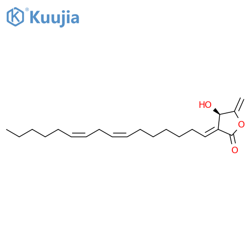 2(3H)-Furanone,3-(7Z,10Z)-7,10-hexadecadien-1-ylidenedihydro-4-hydroxy-5-methylene-, (3E,4R)- structure