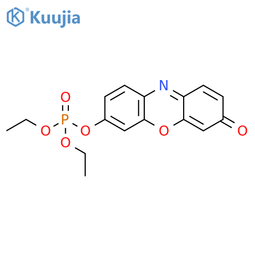 diethyl (3-oxo-3H-phenoxazin-7-yl) phosphate structure
