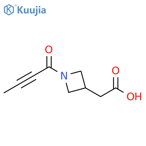 2-1-(but-2-ynoyl)azetidin-3-ylacetic acid structure