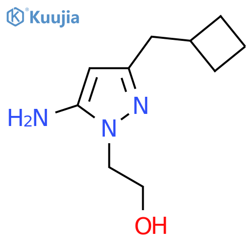 2-5-amino-3-(cyclobutylmethyl)-1H-pyrazol-1-ylethan-1-ol structure