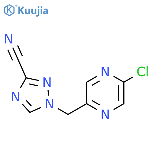 1-[(5-Chloropyrazin-2-yl)methyl]-1,2,4-triazole-3-carbonitrile structure