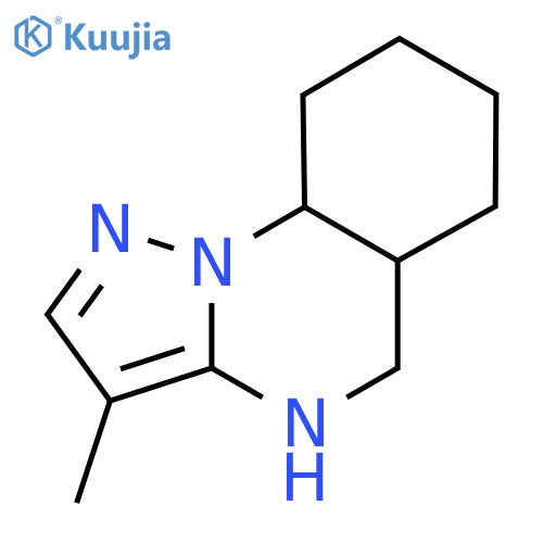 3-methyl-4H,5H,5aH,6H,7H,8H,9H,9aH-pyrazolo1,5-aquinazoline structure