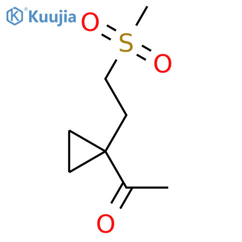 1-1-(2-methanesulfonylethyl)cyclopropylethan-1-one structure