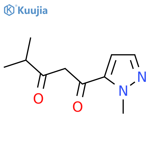 4-methyl-1-(1-methyl-1H-pyrazol-5-yl)pentane-1,3-dione structure