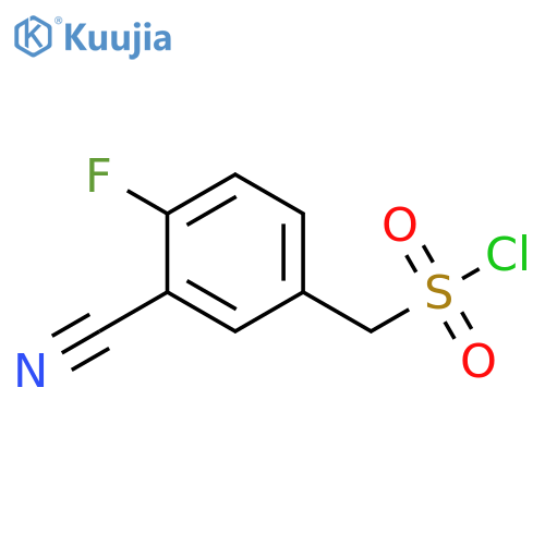 (3-cyano-4-fluorophenyl)methanesulfonyl chloride structure