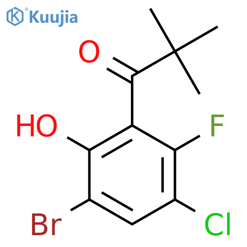 1-(3-bromo-5-chloro-6-fluoro-2-hydroxyphenyl)-2,2-dimethylpropan-1-one structure