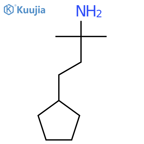 4-cyclopentyl-2-methylbutan-2-amine structure