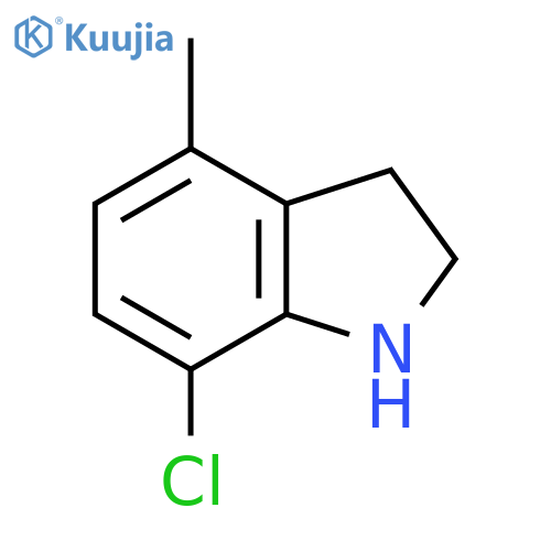 7-Chloro-4-methyl-2,3-dihydro-1H-indole structure