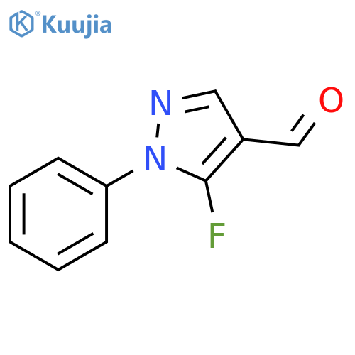 5-fluoro-1-phenyl-1H-pyrazole-4-carbaldehyde structure