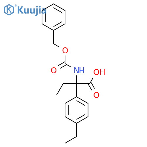 2-{(benzyloxy)carbonylamino}-2-(4-ethylphenyl)butanoic acid structure