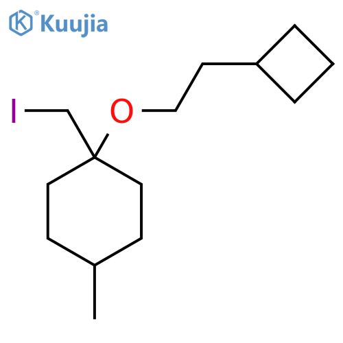 1-(2-cyclobutylethoxy)-1-(iodomethyl)-4-methylcyclohexane structure