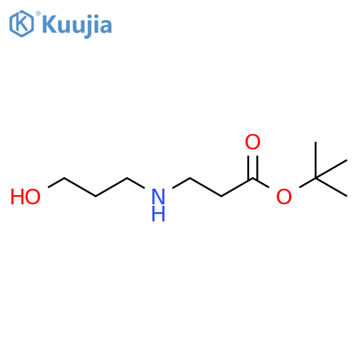tert-butyl 3-(3-hydroxypropyl)aminopropanoate structure