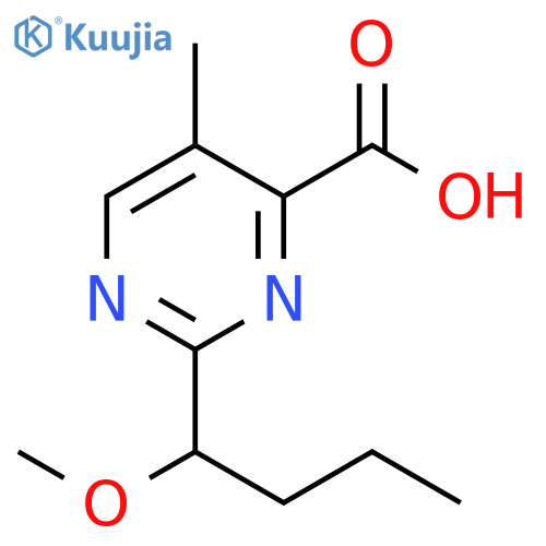 4-Pyrimidinecarboxylic acid, 2-(1-methoxybutyl)-5-methyl- structure