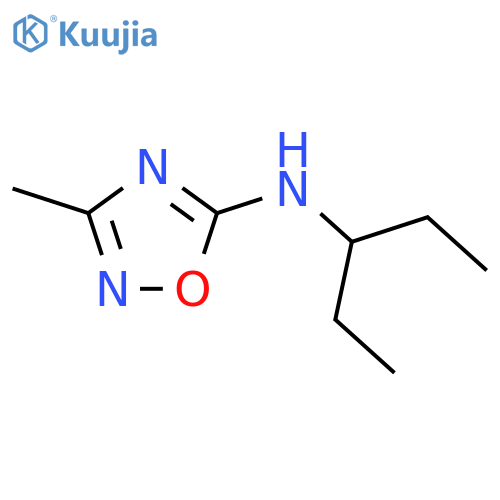 3-Methyl-N-(pentan-3-yl)-1,2,4-oxadiazol-5-amine structure