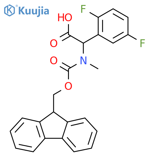 2-(2,5-difluorophenyl)-2-({(9H-fluoren-9-yl)methoxycarbonyl}(methyl)amino)acetic acid structure