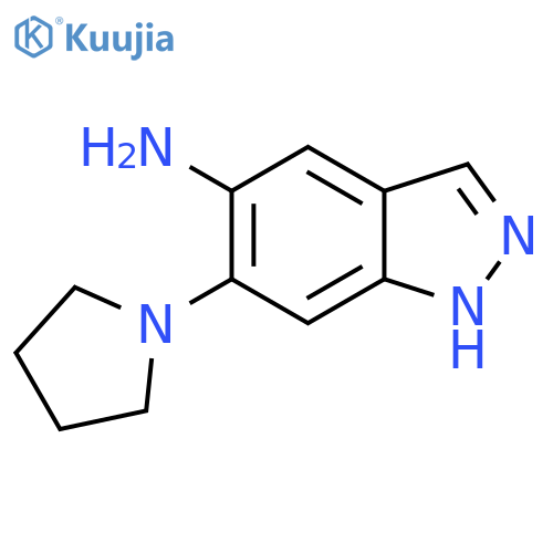 6-(pyrrolidin-1-yl)-1H-indazol-5-amine structure