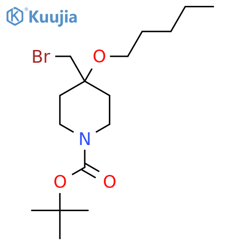 tert-butyl 4-(bromomethyl)-4-(pentyloxy)piperidine-1-carboxylate structure