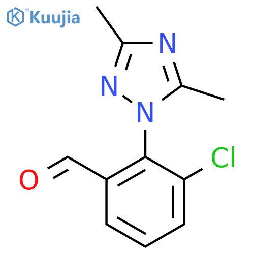 3-chloro-2-(dimethyl-1H-1,2,4-triazol-1-yl)benzaldehyde structure
