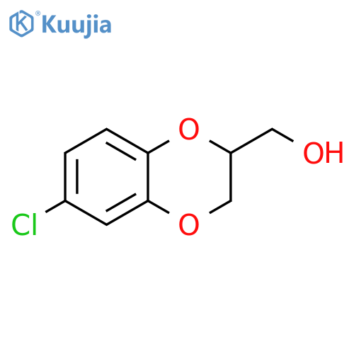 (6-Chloro-2,3-dihydrobenzoB1,4dioxin-2-yl)methanol structure