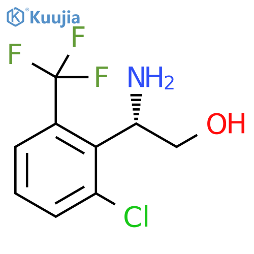 (2S)-2-amino-2-[2-chloro-6-(trifluoromethyl)phenyl]ethan-1-ol structure
