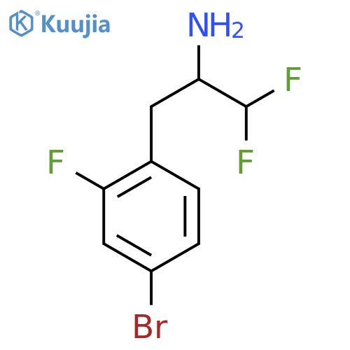 3-(4-bromo-2-fluorophenyl)-1,1-difluoropropan-2-amine structure
