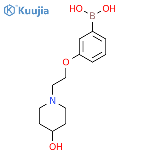 (3-(2-(4-Hydroxypiperidin-1-yl)ethoxy)phenyl)boronic acid structure