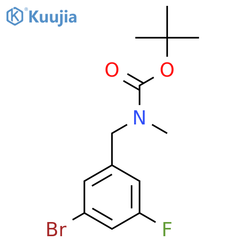 Tert-butyl 3-bromo-5-fluorobenzyl(methyl)carbamate structure