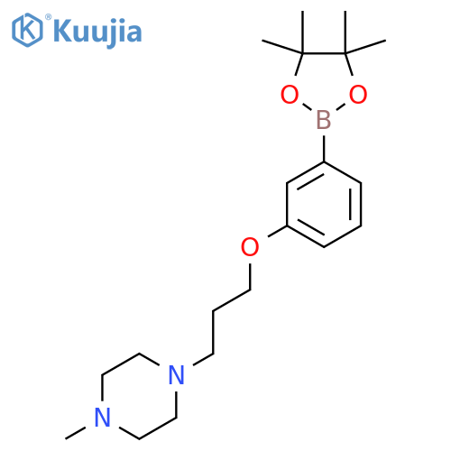 1-Methyl-4-(3-(3-(4,4,5,5-tetramethyl-1,3,2-dioxaborolan-2-yl)phenoxy)propyl)piperazine structure