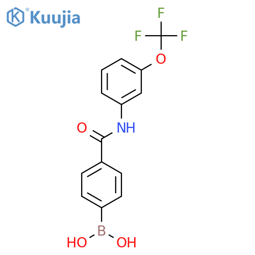 (4-((3-(Trifluoromethoxy)phenyl)carbamoyl)phenyl)boronic acid structure