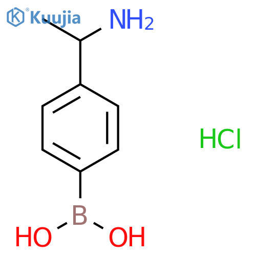 (4-(1-Aminoethyl)phenyl)boronic acid hydrochloride structure
