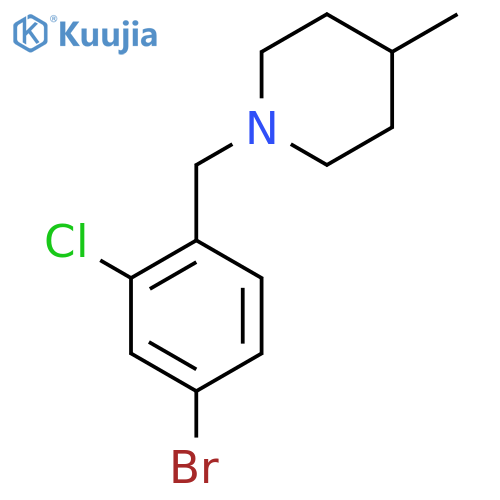 1-(4-Bromo-2-chlorobenzyl)-4-methylpiperidine structure