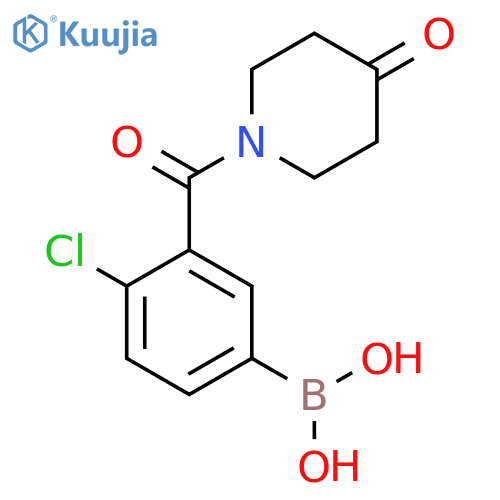 (4-Chloro-3-(4-oxopiperidine-1-carbonyl)phenyl)boronic acid structure