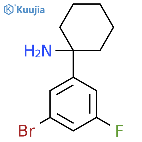 1-(3-bromo-5-fluorophenyl)cyclohexan-1-amine structure