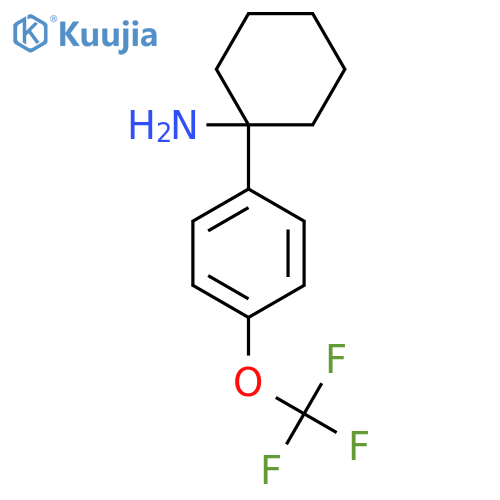 1-4-(trifluoromethoxy)phenylcyclohexan-1-amine structure
