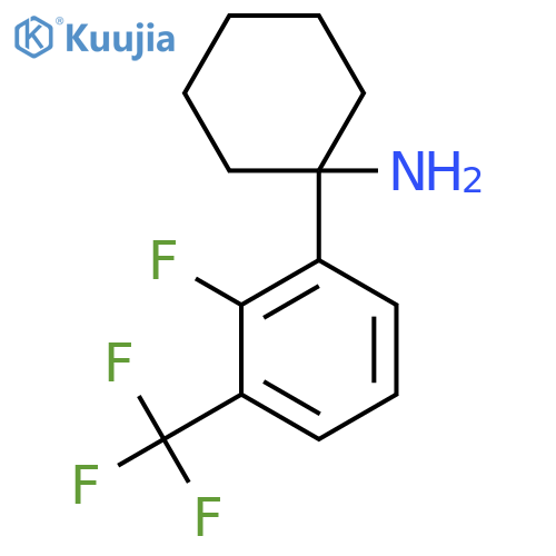 1-2-fluoro-3-(trifluoromethyl)phenylcyclohexan-1-amine structure