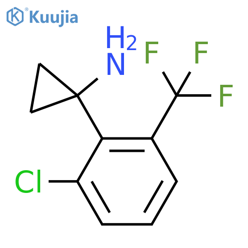 1-2-chloro-6-(trifluoromethyl)phenylcyclopropan-1-amine structure