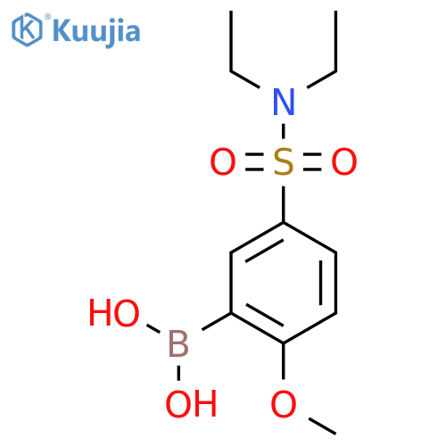 (5-(N,N-Diethylsulfamoyl)-2-methoxyphenyl)boronic acid structure