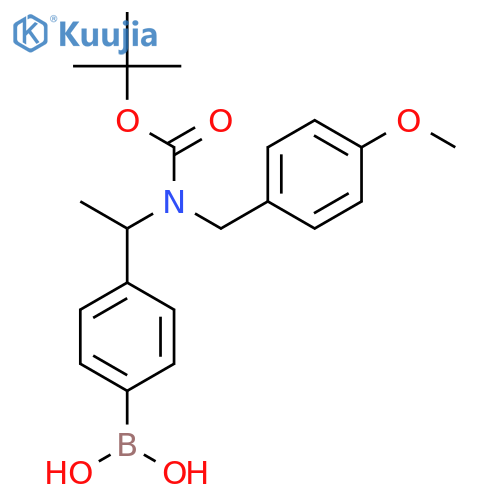(4-(1-((Tert-butoxycarbonyl)(4-methoxybenzyl)amino)ethyl)phenyl)boronic acid structure