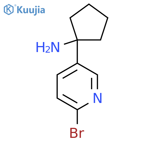 1-(6-bromopyridin-3-yl)cyclopentan-1-amine structure