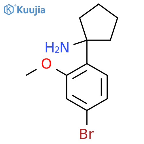 1-(4-bromo-2-methoxyphenyl)cyclopentan-1-amine structure