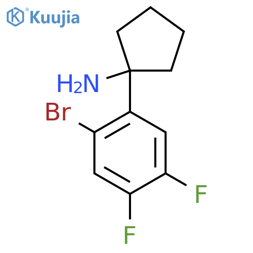 1-(2-bromo-4,5-difluorophenyl)cyclopentan-1-amine structure