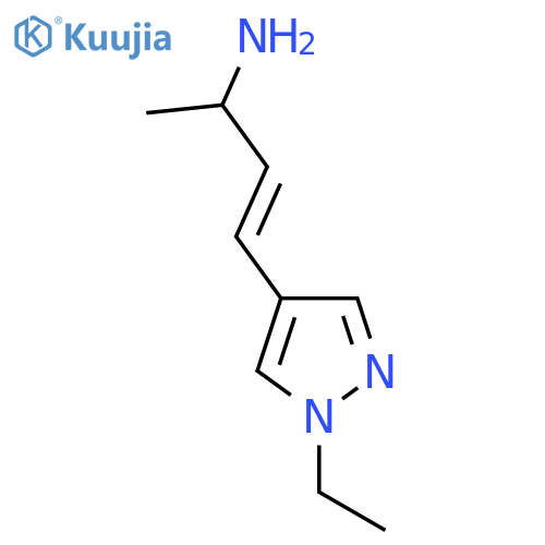 4-(1-ethyl-1H-pyrazol-4-yl)but-3-en-2-amine structure