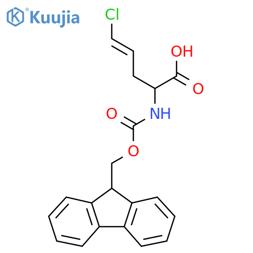 5-chloro-2-({(9H-fluoren-9-yl)methoxycarbonyl}amino)pent-4-enoic acid structure