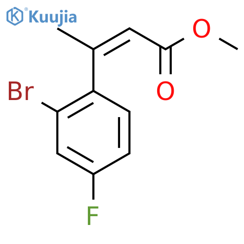 methyl (2Z)-3-(2-bromo-4-fluorophenyl)but-2-enoate structure