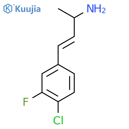 4-(4-chloro-3-fluorophenyl)but-3-en-2-amine structure